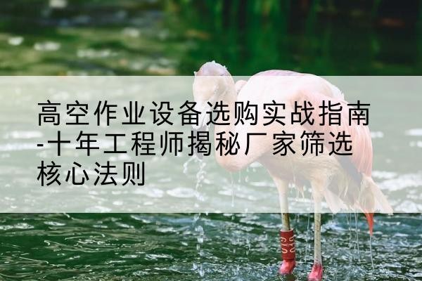 肥东剪叉式升降机厂家-高空作业设备选购实战指南-十年工程师揭秘厂家筛选核心法则